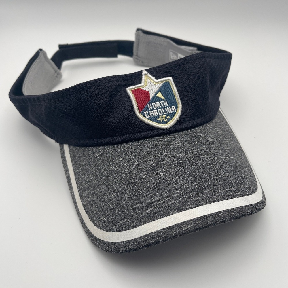 North Carolina FC Men OSFM Black Gray Visor New Era Embroidered Soccer Hat